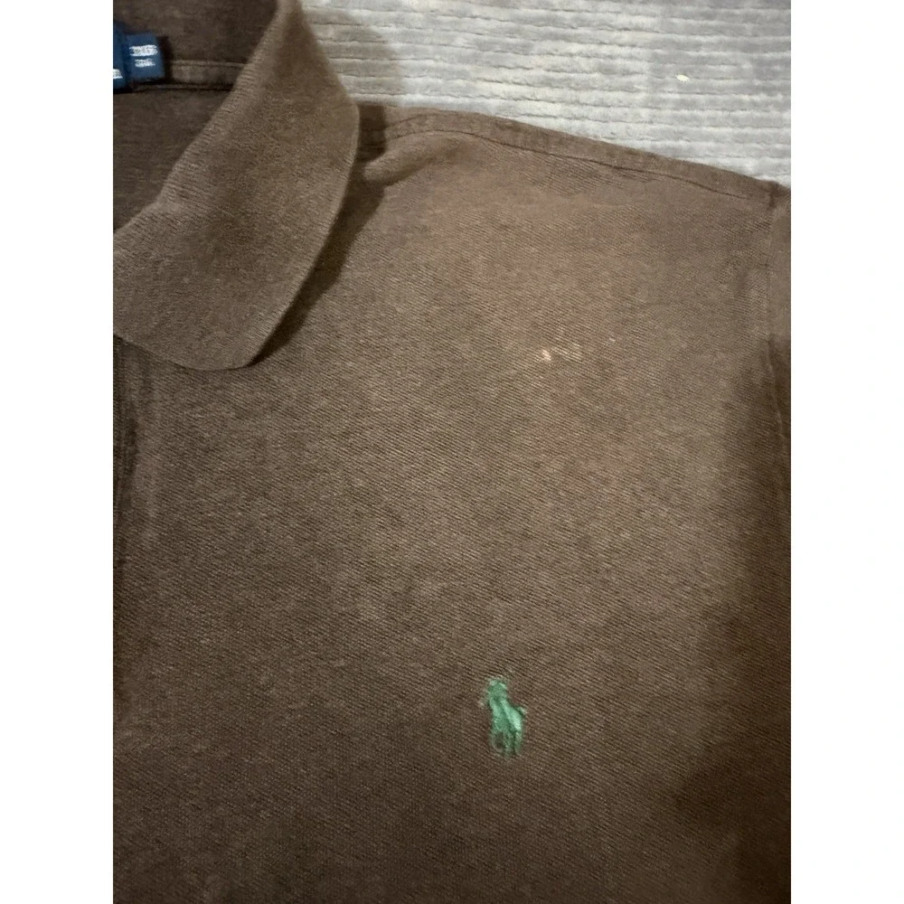 Vintage Ralph Lauren Polo Shirt 3xl Brown Preppy Golf Rugby Golfer 100% Cotton
